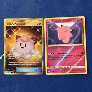 Lillies Poke Doll Gold (Secret Rare) +Clefairy